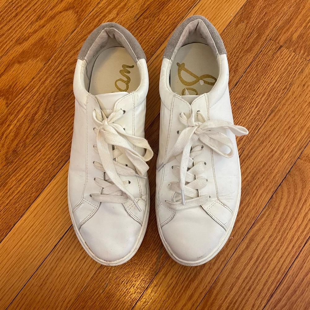 Sam Edelman White Low-Top Sneakers